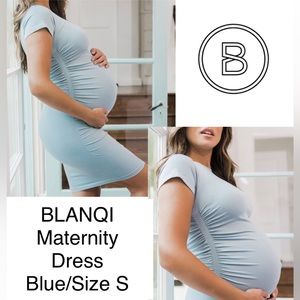 BLANQI EVERYDAY Maternity Cap Sleeve Crew Neck Dress